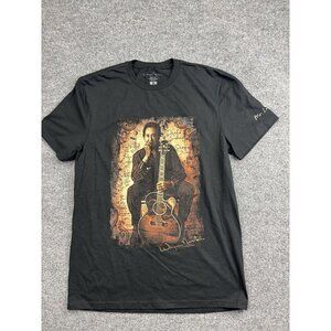 Wayne Newton Shirt Mens Medium Black Guitar Graphic Concert Music Tee T-Shirt